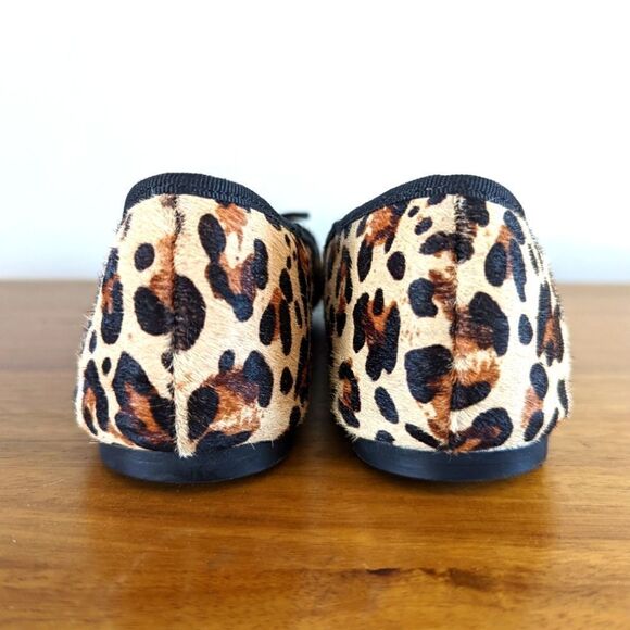 Sole Society Natalie Leopard Print Calf Fur Slip On Ballet Flats Mobwife 11 - Picture 5 of 10